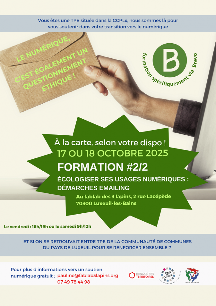 CCPLx - Dev eco Atelier à destination des TPE du territoire - Démarches Emailing octobre 2025