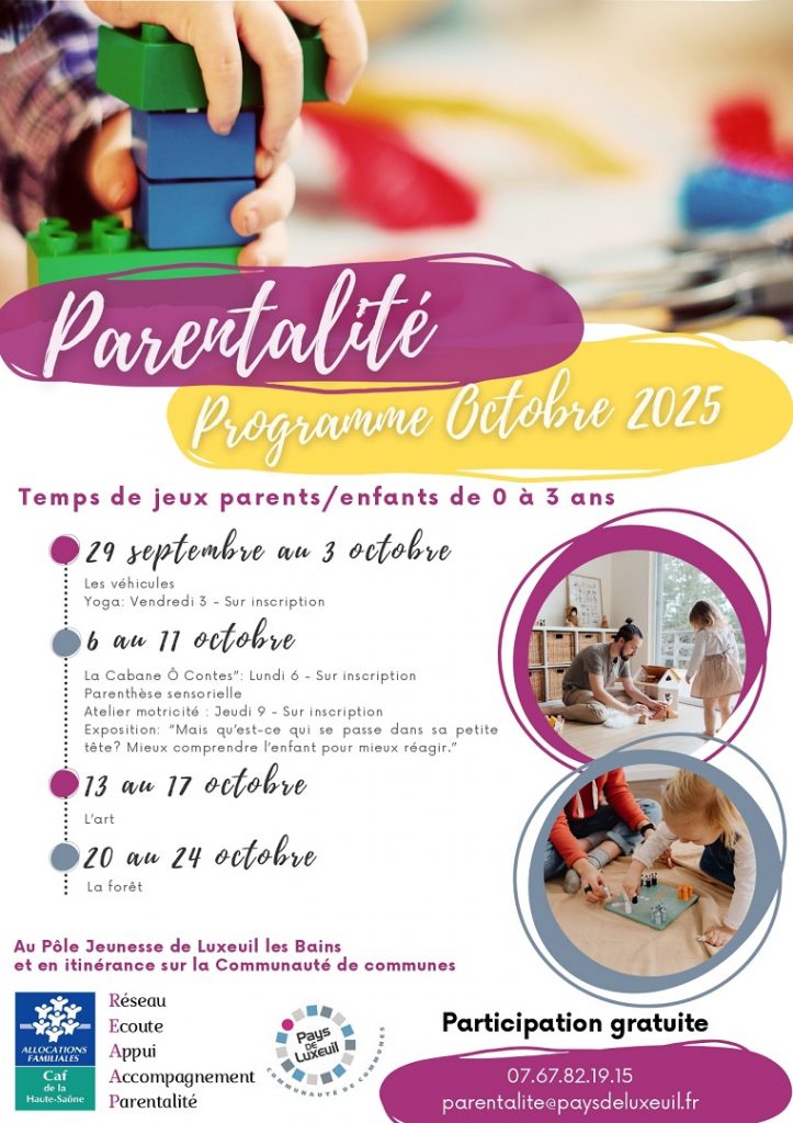 CCPLx - Parentalité - Programmations REAAP - Octobre 2025