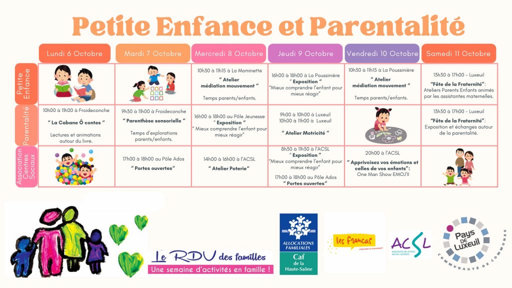 CCPLx - Programme RDV des Familles 2025 Petite enfance et parentalité
