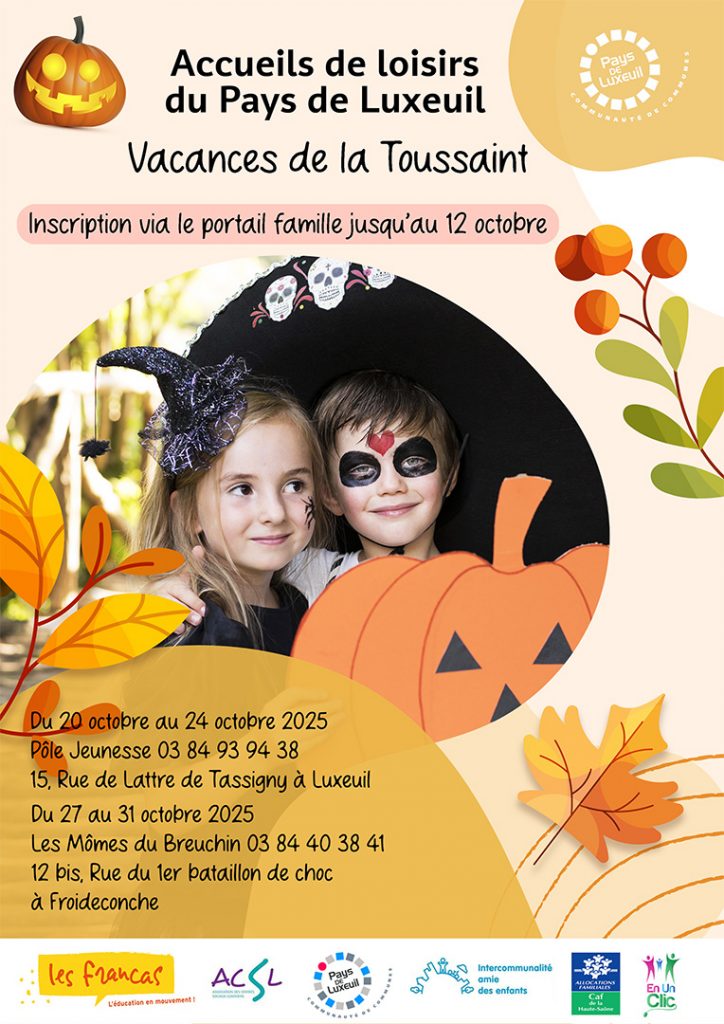 CCPLx - accueils de loisirs vacances de la Toussaint 2025