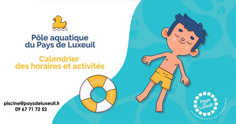 pôle aquatique du Pays de Luxeuil - calendrier des horaires et des activités